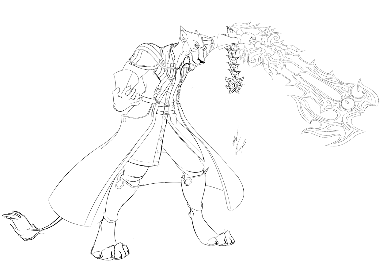 1250x867 Master Xehanort Lion Line Art By Gunzcon