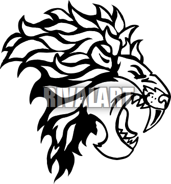 335x361 Lion Side View Clipart