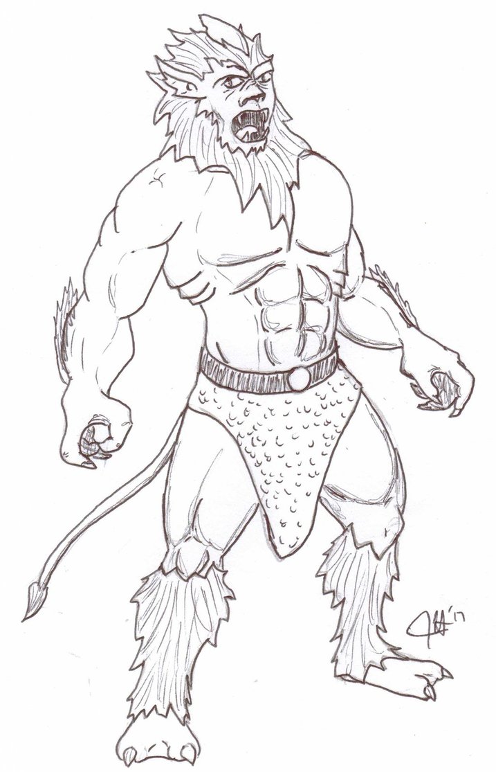 717x1115 Lion Man Shark By Drmonstermash