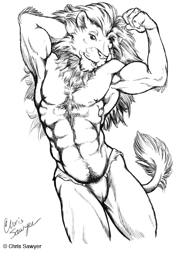 614x862 Sexy Lion By Chrissawyerart