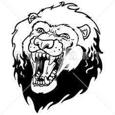 236x236 Mascot Clipart Image Of A Mean Pouncing Lion Lion Clip Art