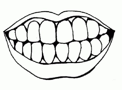 500x369 Open Mouth Clipart Black And White