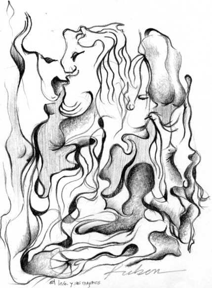 429x583 The Lion And His Women Drawings