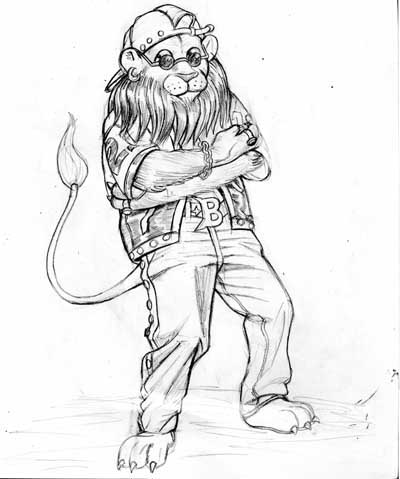 400x479 Bad Boy Lion Pencil Sketch Copy By Stainywayne
