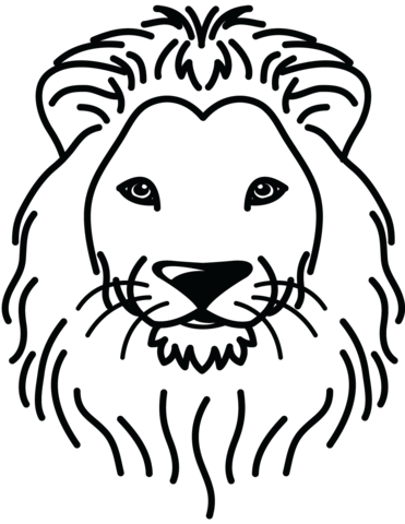 371x480 Lion Portrait Coloring Page Free Printable Coloring Pages