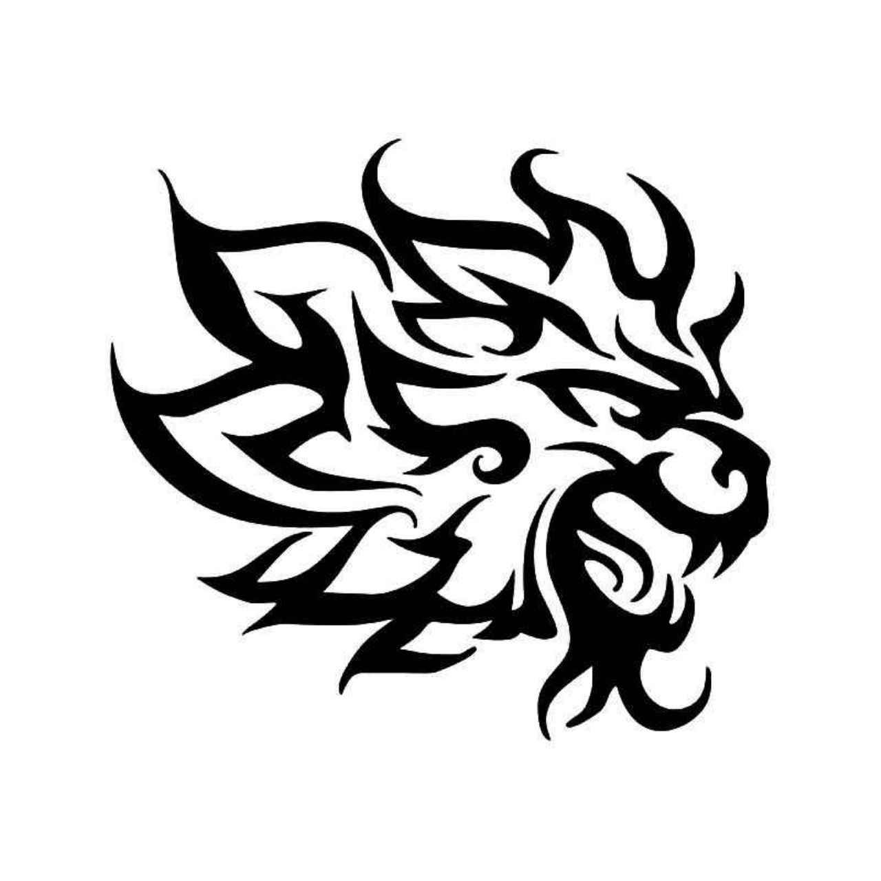 1280x1280 Tribal Lion Pride Animal Vinyl Decal Sticker Tribal Lion, Lion