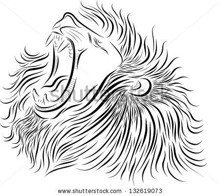 450x401 Drawn Lion Lion Roaring