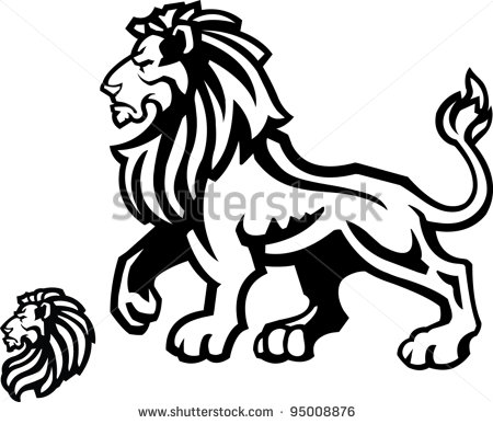 450x387 Lion Mascot Profile On White Icons Lions And Tattoo
