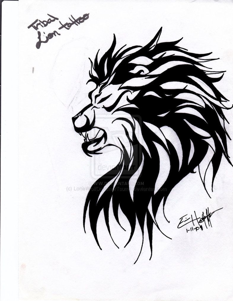 786x1017 Tribal Lion Profile By ~lonewolfdreamertsume Tats