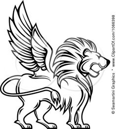 236x263 Winged Lion Clipart