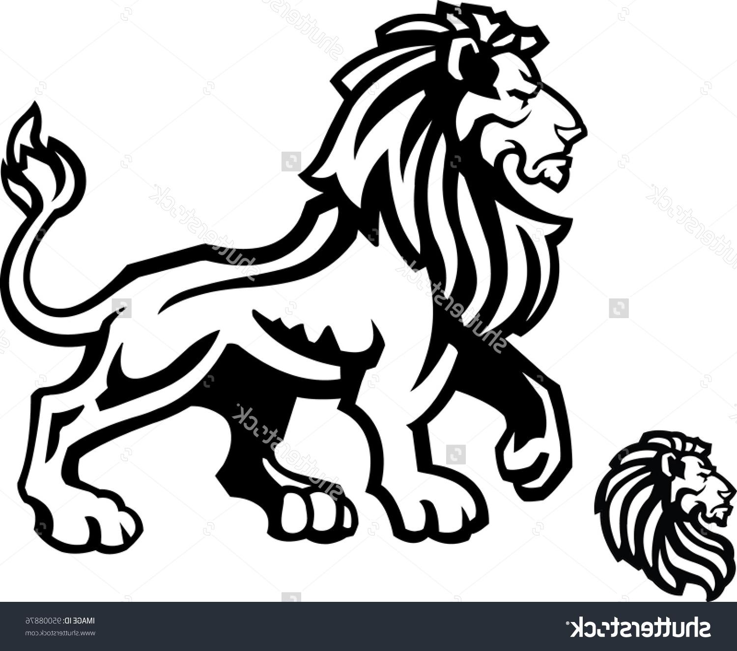 1500x1324 Best Hd Stock Vector Lion Mascot Profile On White Photos