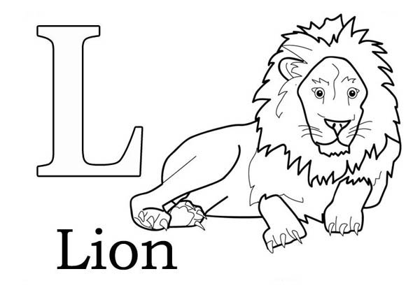600x425 L For Lion Coloring Page Realistic Lion Coloring Pages