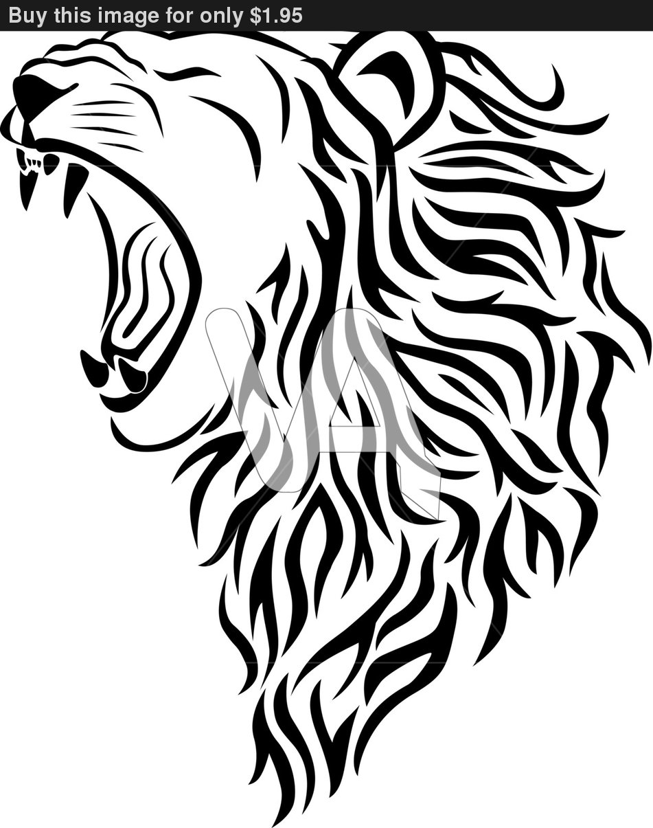 Lion Roar Drawing