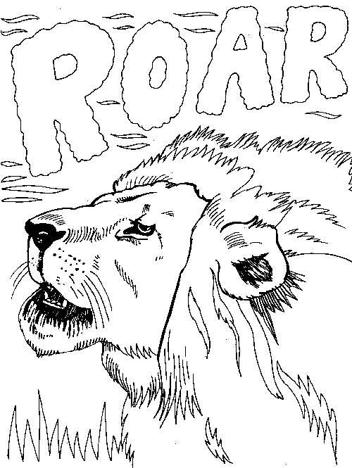 500x665 Lion Roaring