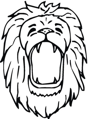 356x480 Lion Roars Coloring Page Free Printable Coloring Pages