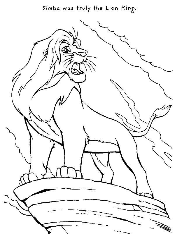 600x800 Mufasa Roar The Lion King Coloring Page