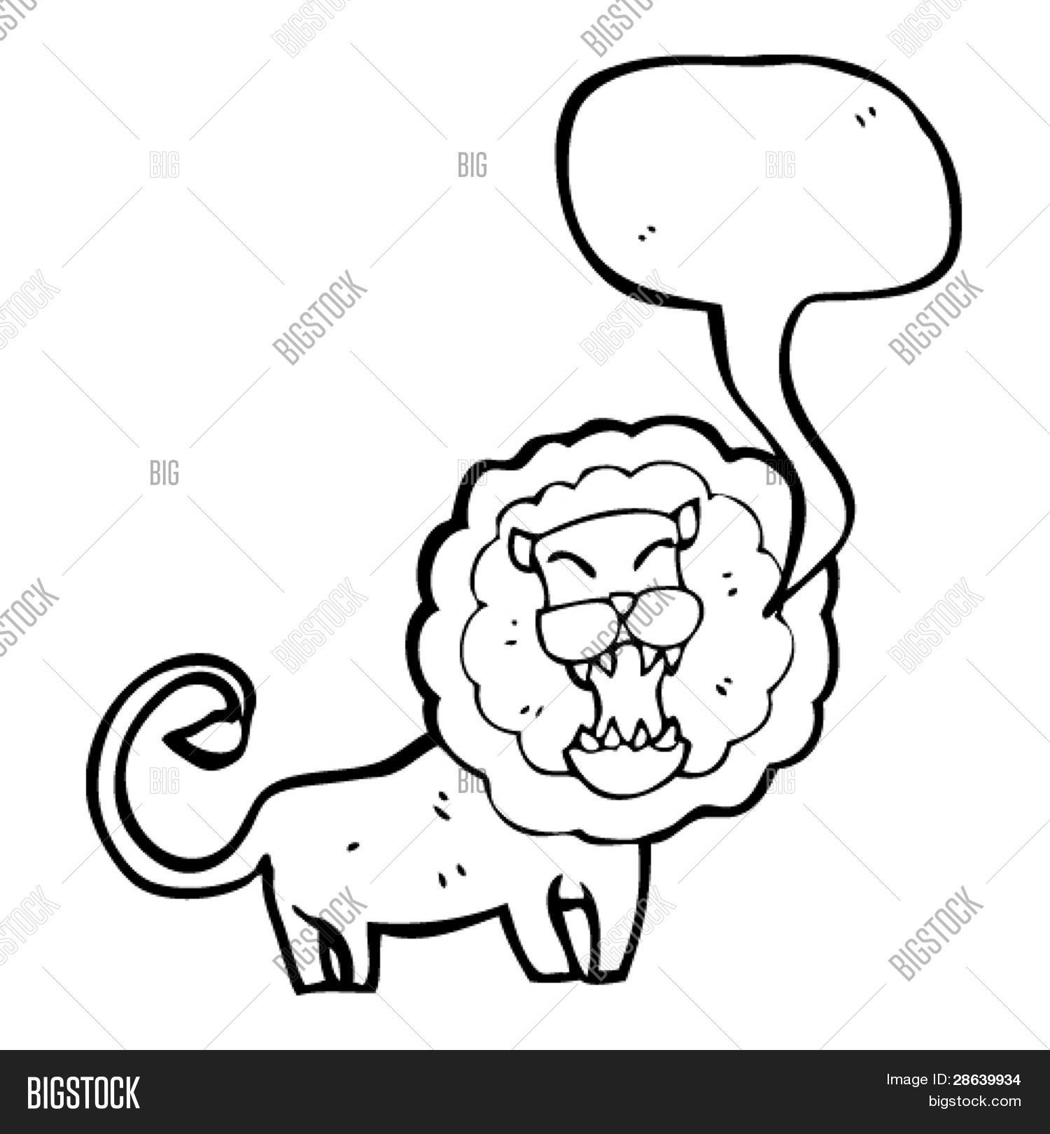 1500x1620 Cartoon Lion Roaring Vector Amp Photo Bigstock