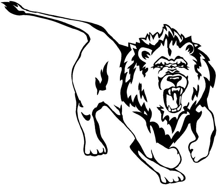 731x623 Roaring Lion Clipart Black And White