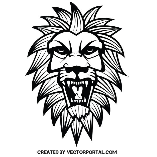 660x660 Roaring Lion Vector Clip Art