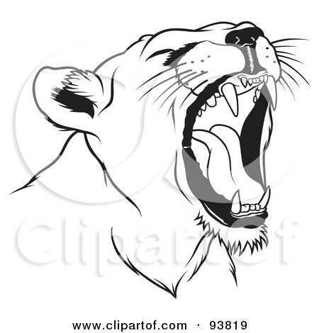 450x470 Royalty Free (Rf) Clipart Illustration Of A Black And White