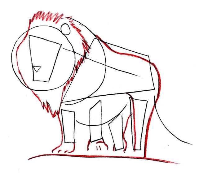 Lion Simple Drawing