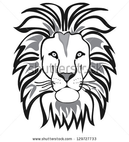 428x470 Drawn Lion Face Outline