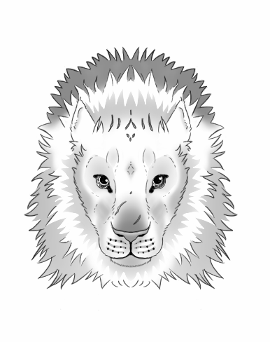 386x488 Lion Head Tatto Design (Simple) By Music Bringer