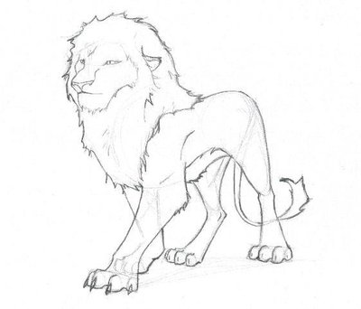 400x342 Lion Sketch By Resendel