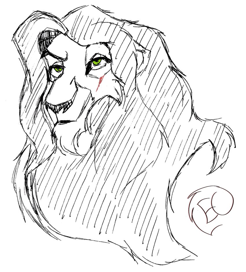 850x940 The Lion King Younger Scar Sketch By Epiccrasher