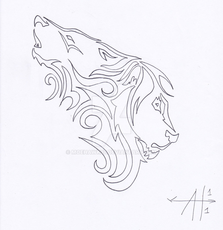 880x907 Wolf Lion Tattoo Outline By Moehawk37