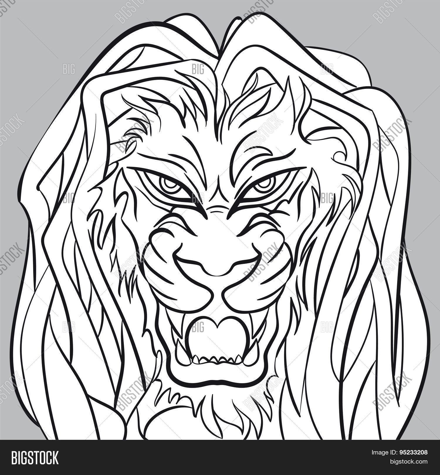 1500x1620 Angry Lion Head