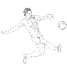 220x220 Lionel Messi Playing Soccer Coloring Pages