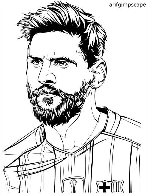 Football Colouring Pages Messi - Free Printable Templates