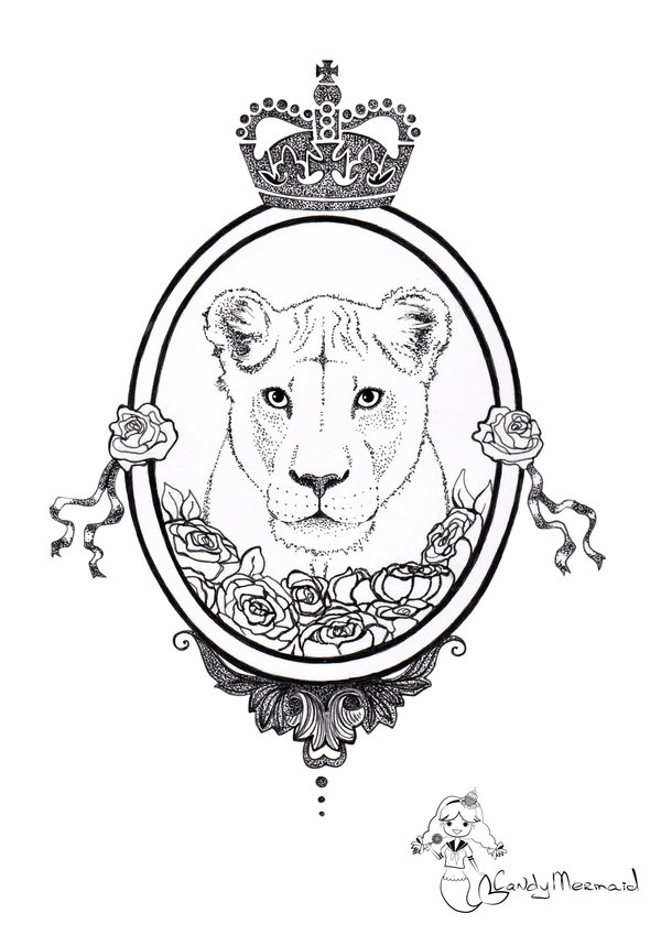 600x849 Lioness. Sketch For Tatoo By Candymermaid