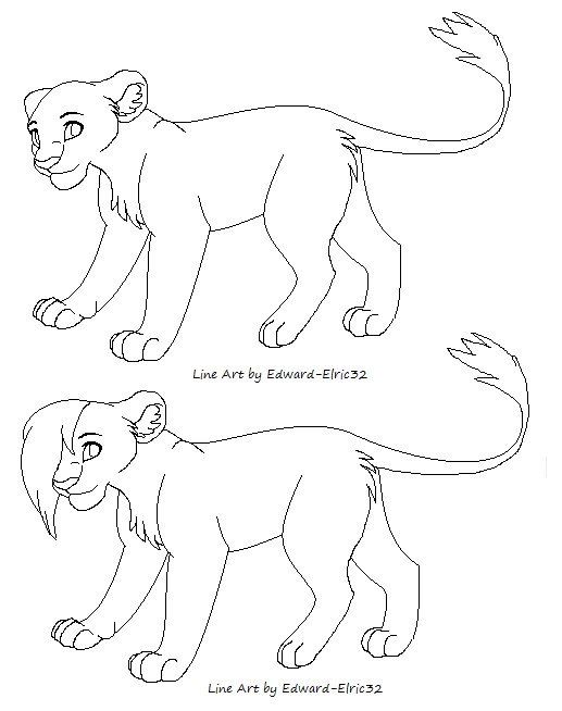 517x654 Simple Lioness Line Art By Kainaa
