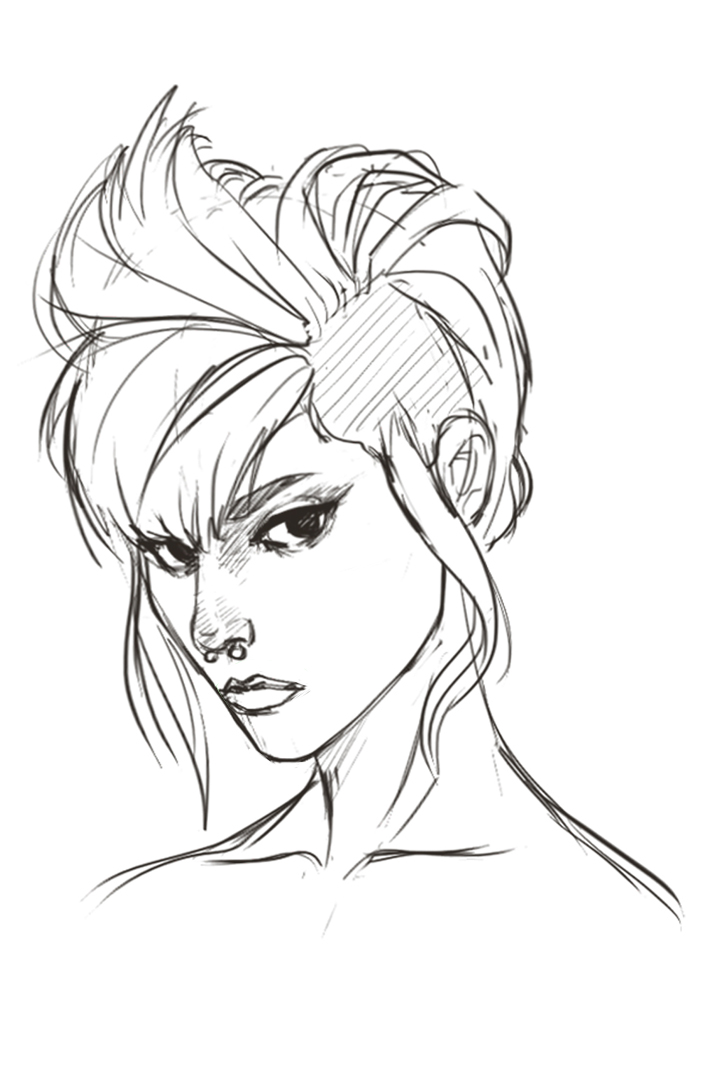 717x1075 Lioness Hair Sketch By Maitaboris