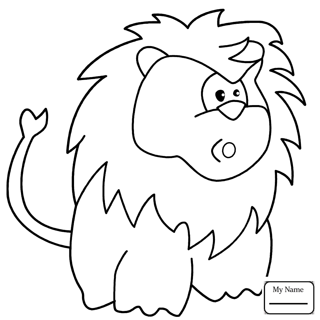 1020x1020 Coloring Pages For Kids Lions Cute Lion Mammals