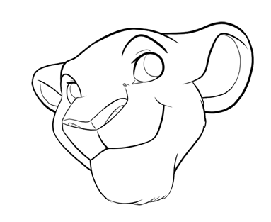 383x313 Free Lioness Head Lines By Phantassel