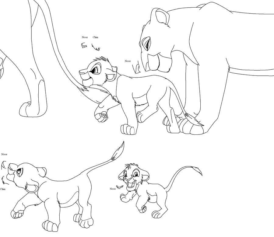 900x779 Drawn Lion Family Drawing