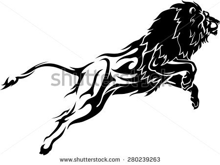 450x339 Drawn Lion Full Body