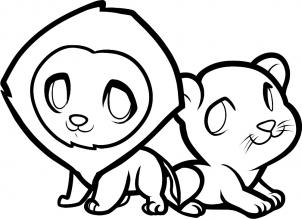 302x219 How To Draw How To Draw Lions For Kids