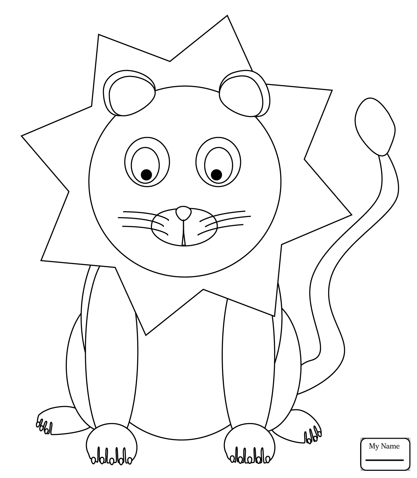 1335x1530 Coloring Pages For Kids Lions Mammals Cartoon Lion