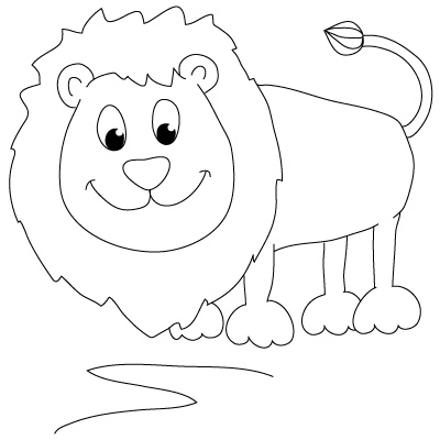 400x400 Lions Drawing For Kids