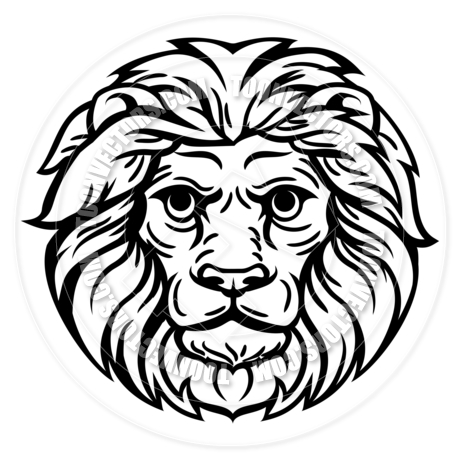 460x460 Woodcut Lion Head Concept By Geoimages Toon Vectors Eps