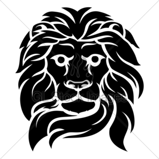 325x325 Woodcut Lion Head Profile Concept Gl Stock Images