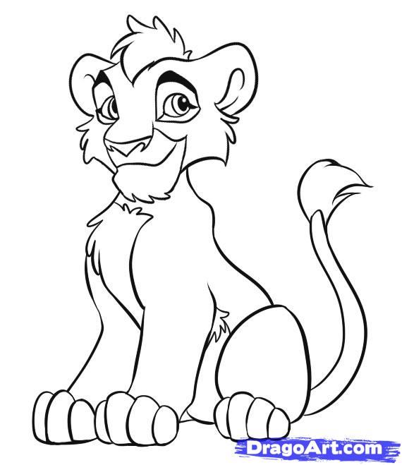 570x659 Drawn Lion Disney Character