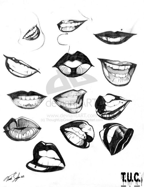 500x649 Kiss My Lips By Thoughtupcreations How To Draw Lips