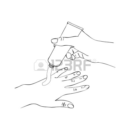 450x450 Vector Hands With Lip Gloss Tube Royalty Free Cliparts, Vectors