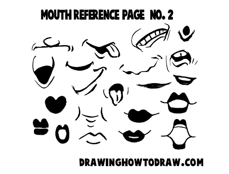 756x576 Drawing Cartoon Amp Illustrated Mouths Amp Lips Reference Sheets