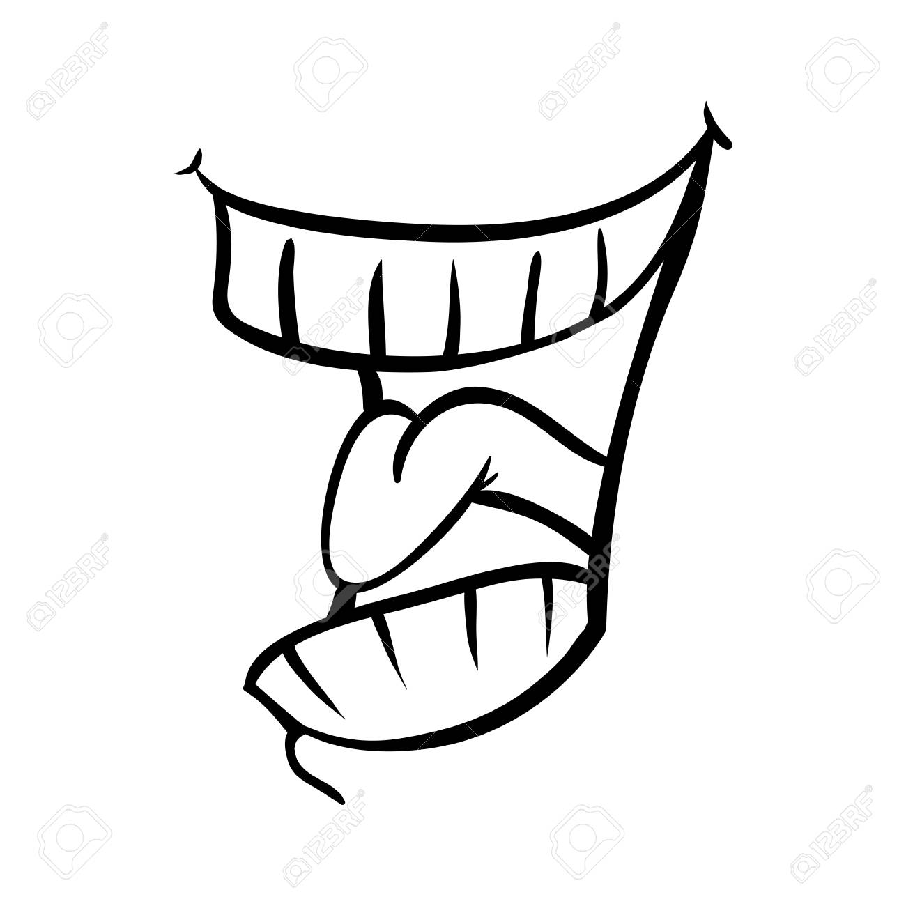 1300x1300 Mouth And Lips Cartoon Icon Vector Illustration Graphic Design